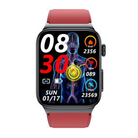 Smartwatch - Kardiowatch Cardio One Czerwony Silikon