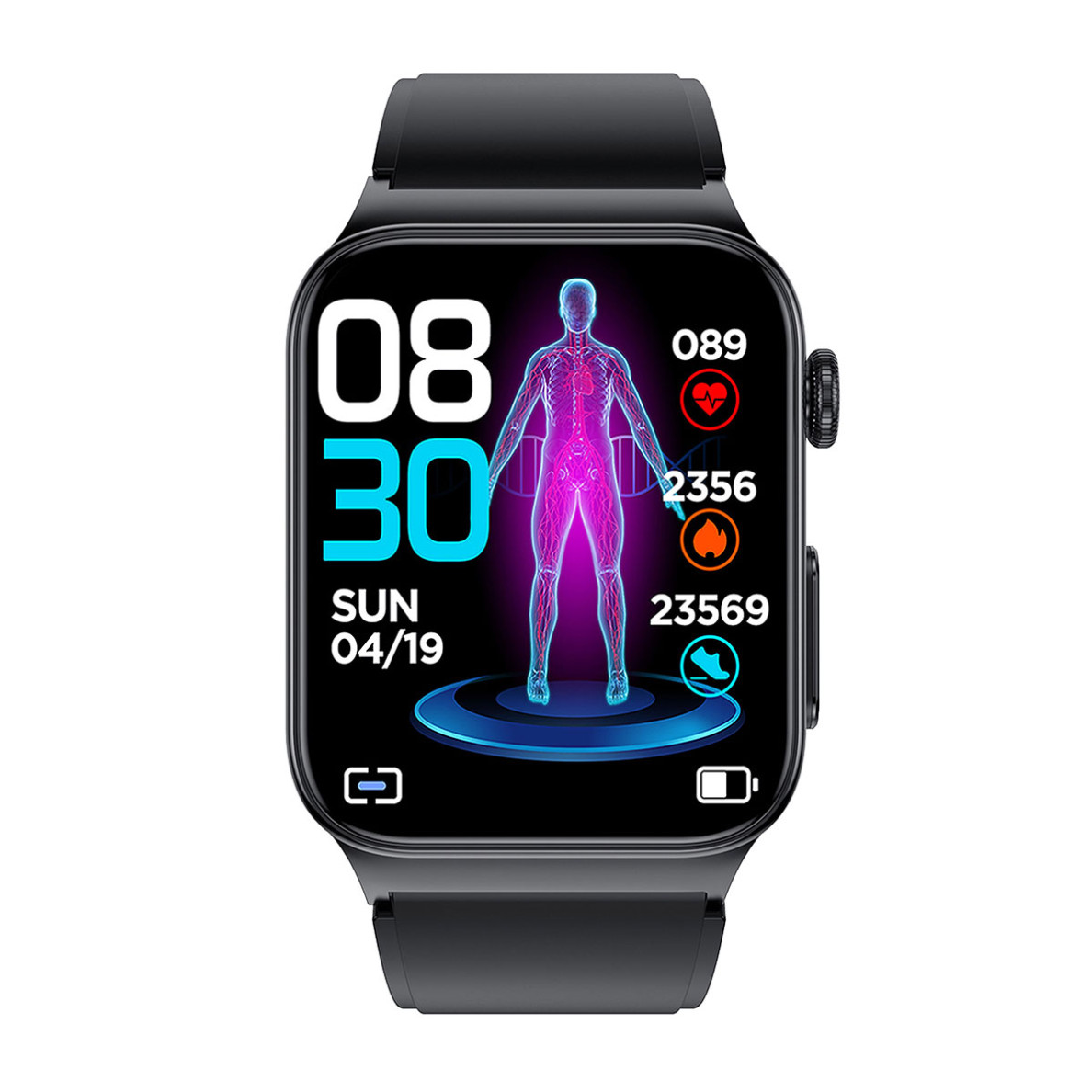 Smartwatch - Kardiowatch Cardio One Czarny Silikon
