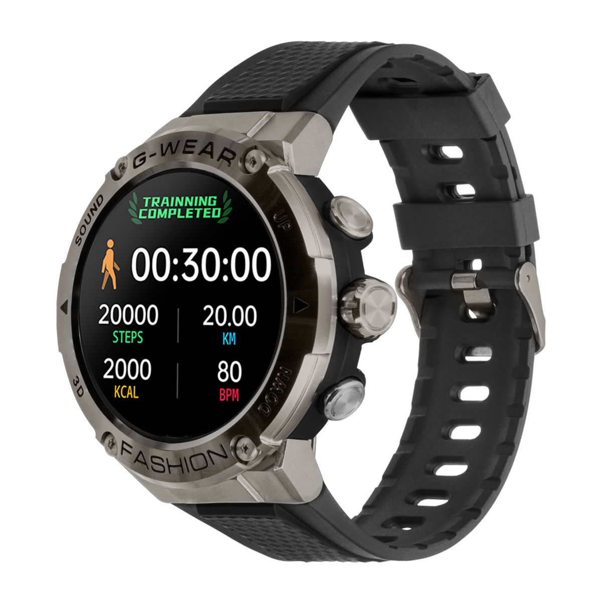 sportowy smartwatch watchmark g-wear czarny