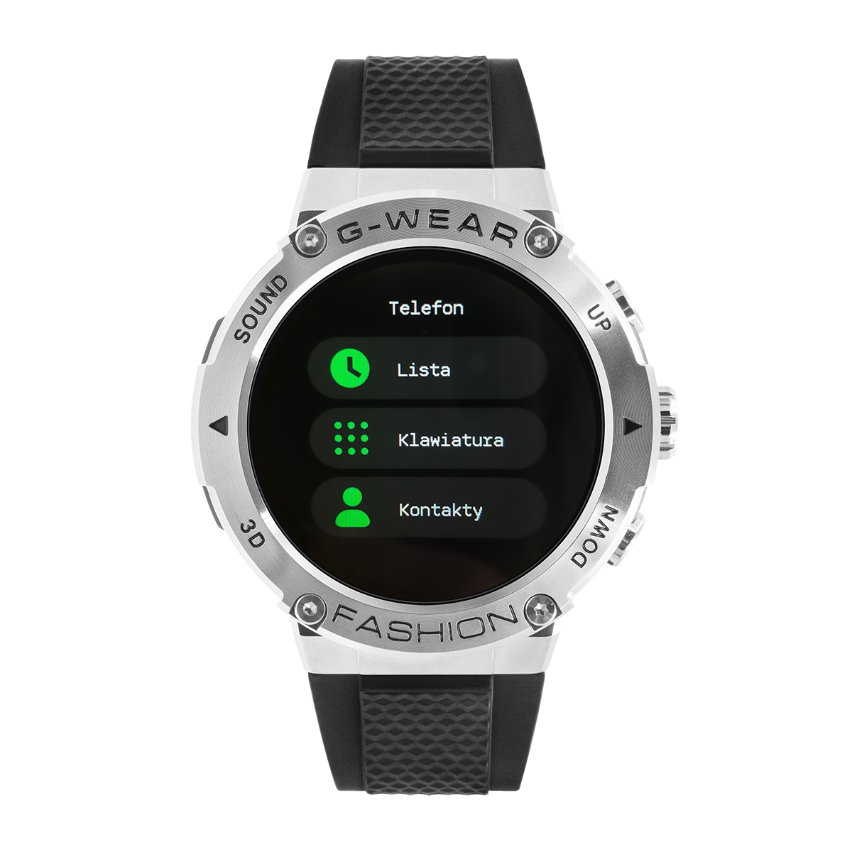 smartwatch z funkcją dzwonienia watchmark g-wear srebrny
