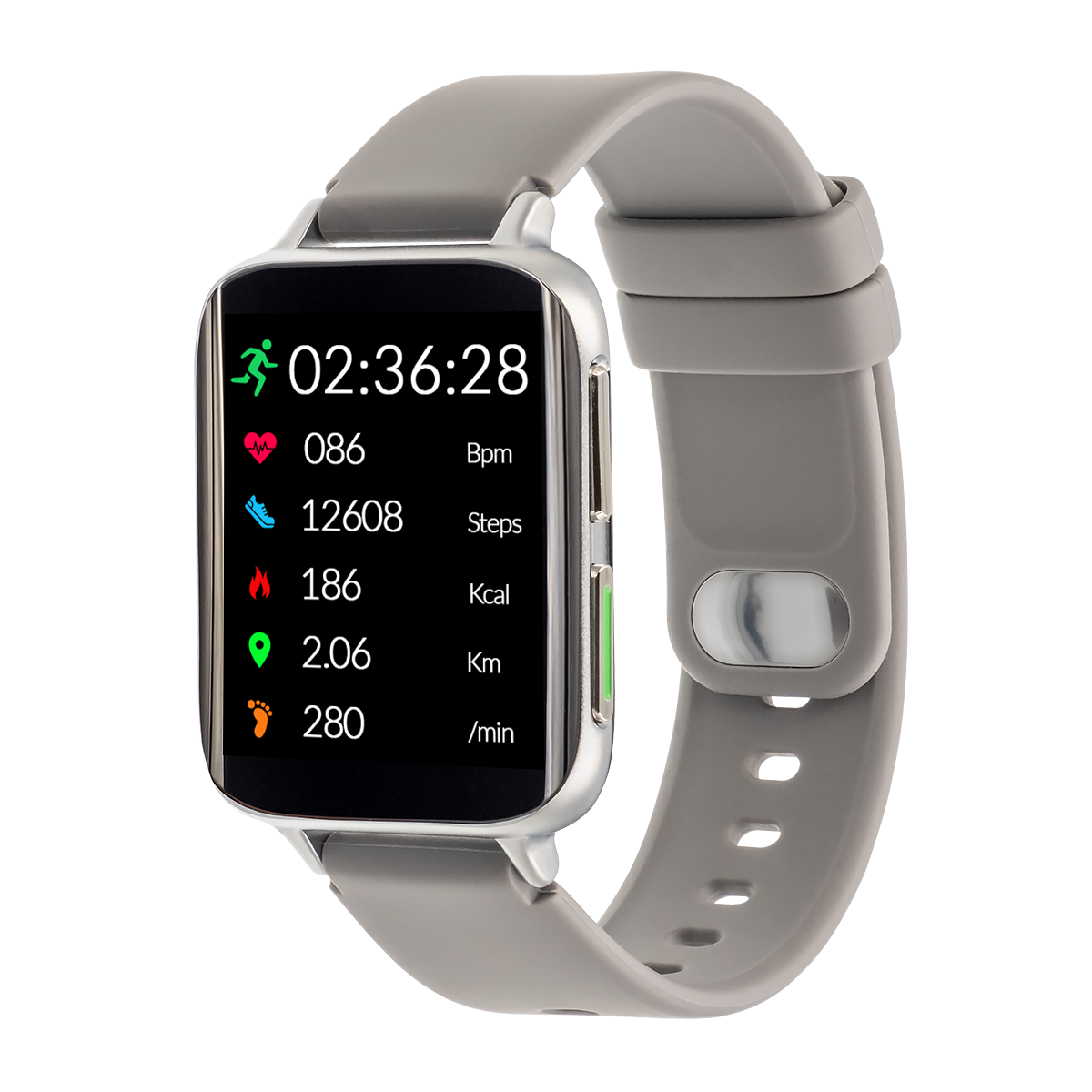 smartwatch z licznikiem kroków i pulsometrem