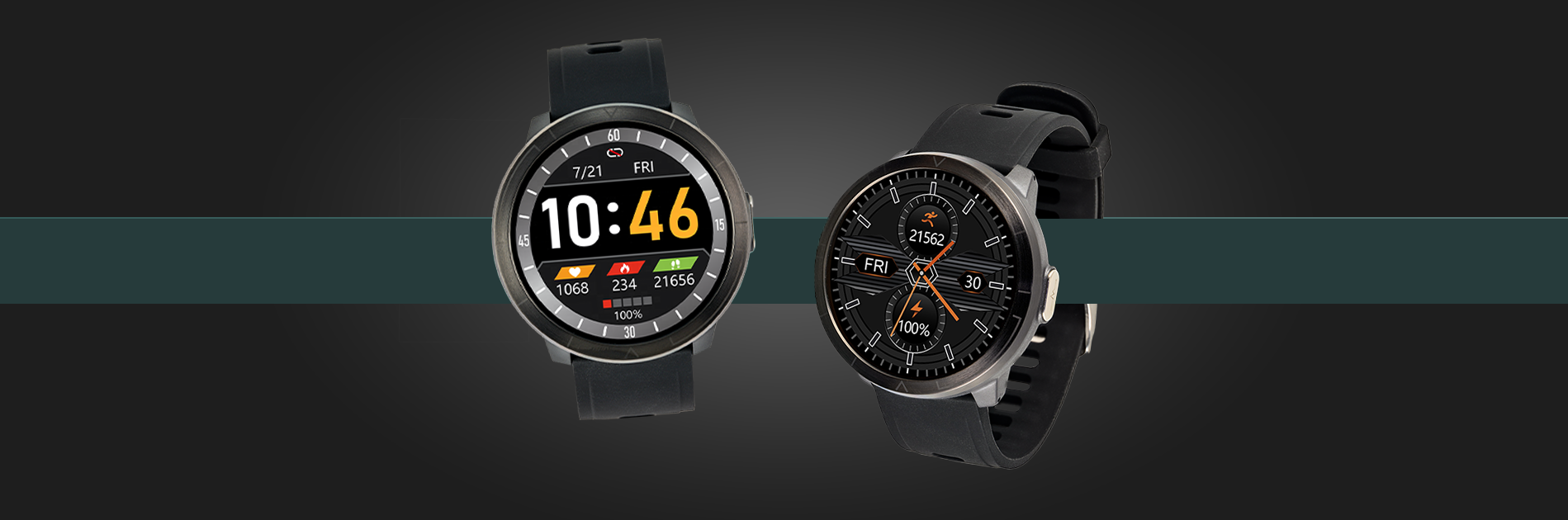 smartwatch unisex kardio z silikonowym czarnym paskiem