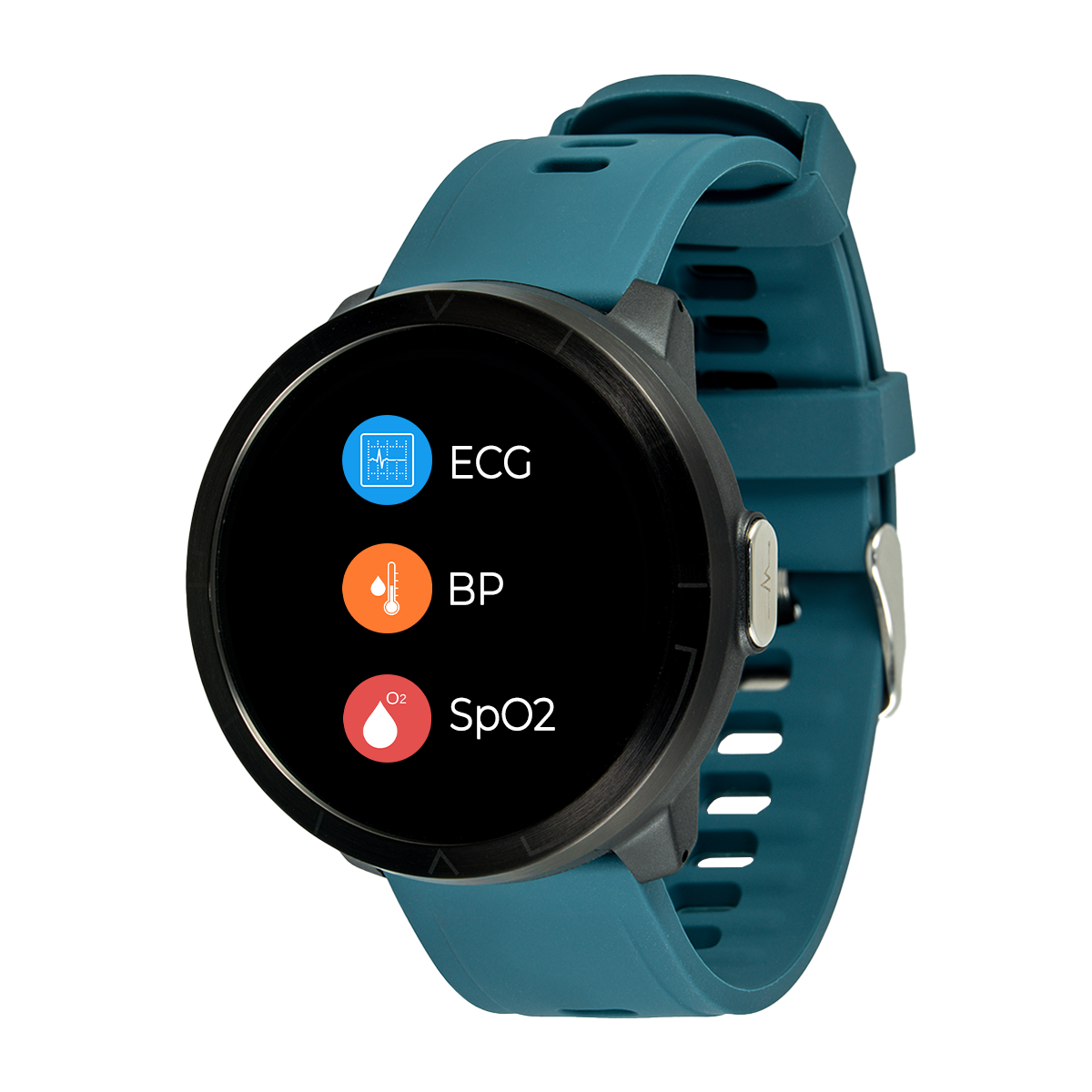smartwatch z ciśnieniomierzem, pulsometrem i ekg